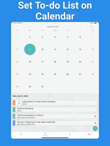 Task Manager, To-Do & Pomodoro iPad screenshot