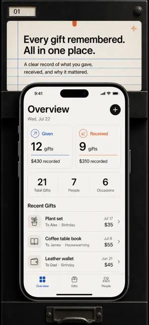 Gift Tracker: Private Ledger screenshot 1