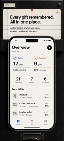 Gift Tracker: Private Ledger Screenshot 1 of 10