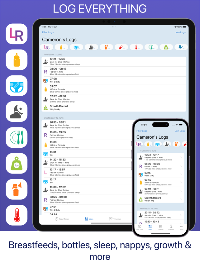 Baby Feed Timer, breastfeeding Screenshot