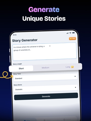 AI Story Generator - AI Novel iPad screenshot