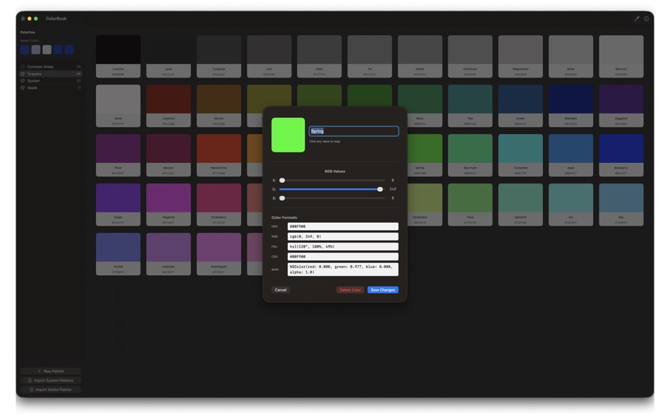#3. Color Book Professional (macOS) Podle: Frederick Bigelow