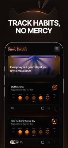 Rude Habit Tracker screenshot