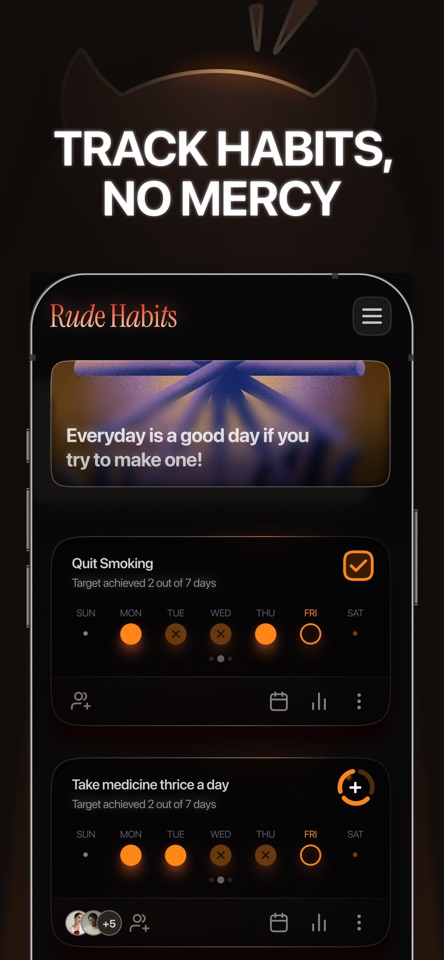 Rude Habit Tracker screenshot 2