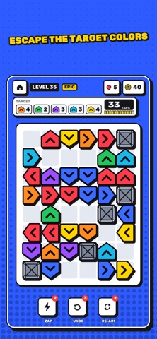 Zippity! Arrow Puzzle Escape iPhone screenshot
