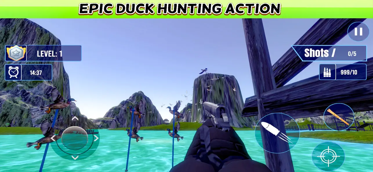 Screenshot #1 pour Duck Hunting Birds Shooter 3D