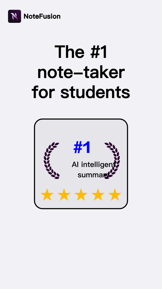 #1. NoteFusion: AI Summarize&Sync (iOS) De: 丽文 刘