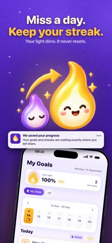 Glow: Habit & Goal Tracker Screenshot 1 of 8
