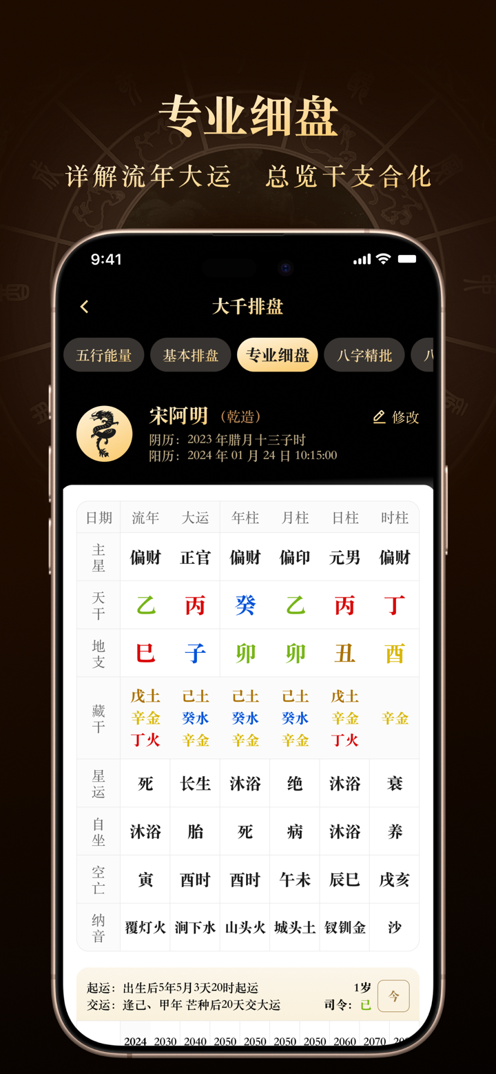 借问八字排盘软件-紫微斗数算命软件测测爱情事业运势占卜工具 screenshot 1