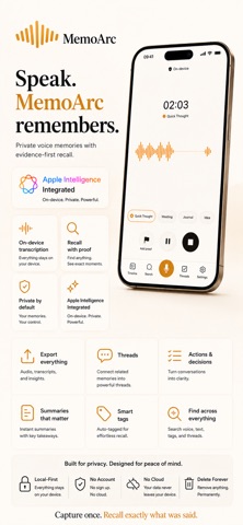 MemoArc: Offline Voice Notes Screenshot 1 of 9