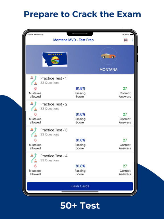 Montana MVD Permit Practice iPad screenshot 3 - Education app