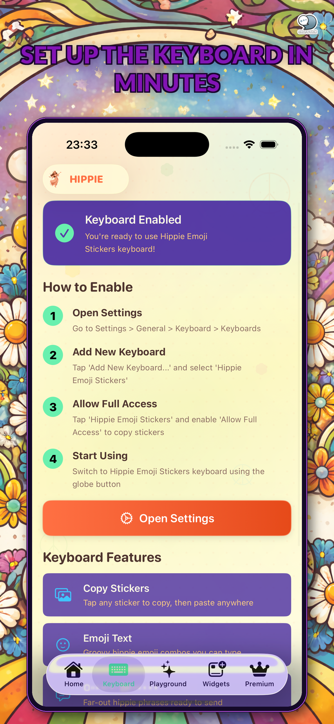 Hippie Emoji Stickers by CS