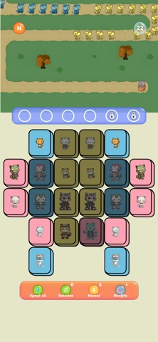 Cat Mahjong Tile Match Defense screenshot