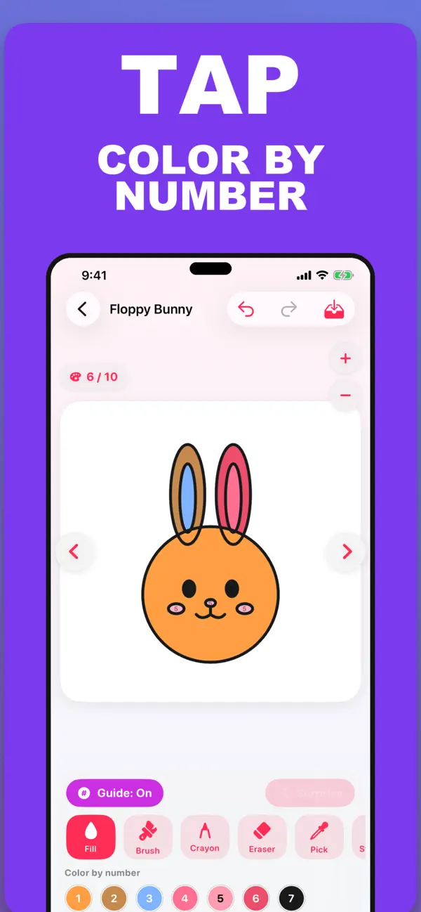 Screenshot #1 pour Kawaii Coloring Book Kids Draw
