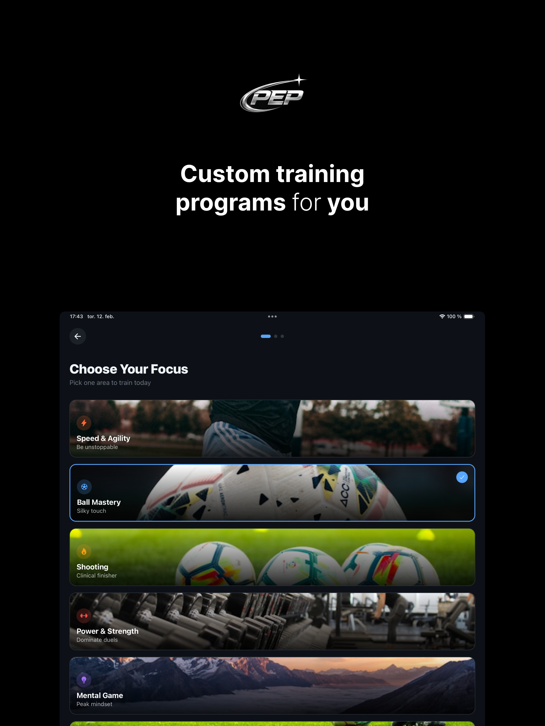 Pep - Pro Soccer Training