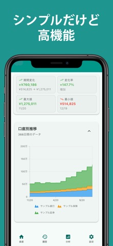 資産管理をシンプルに のスクリーンショット