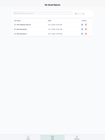 Monthly Rent Receipt iPad screenshot