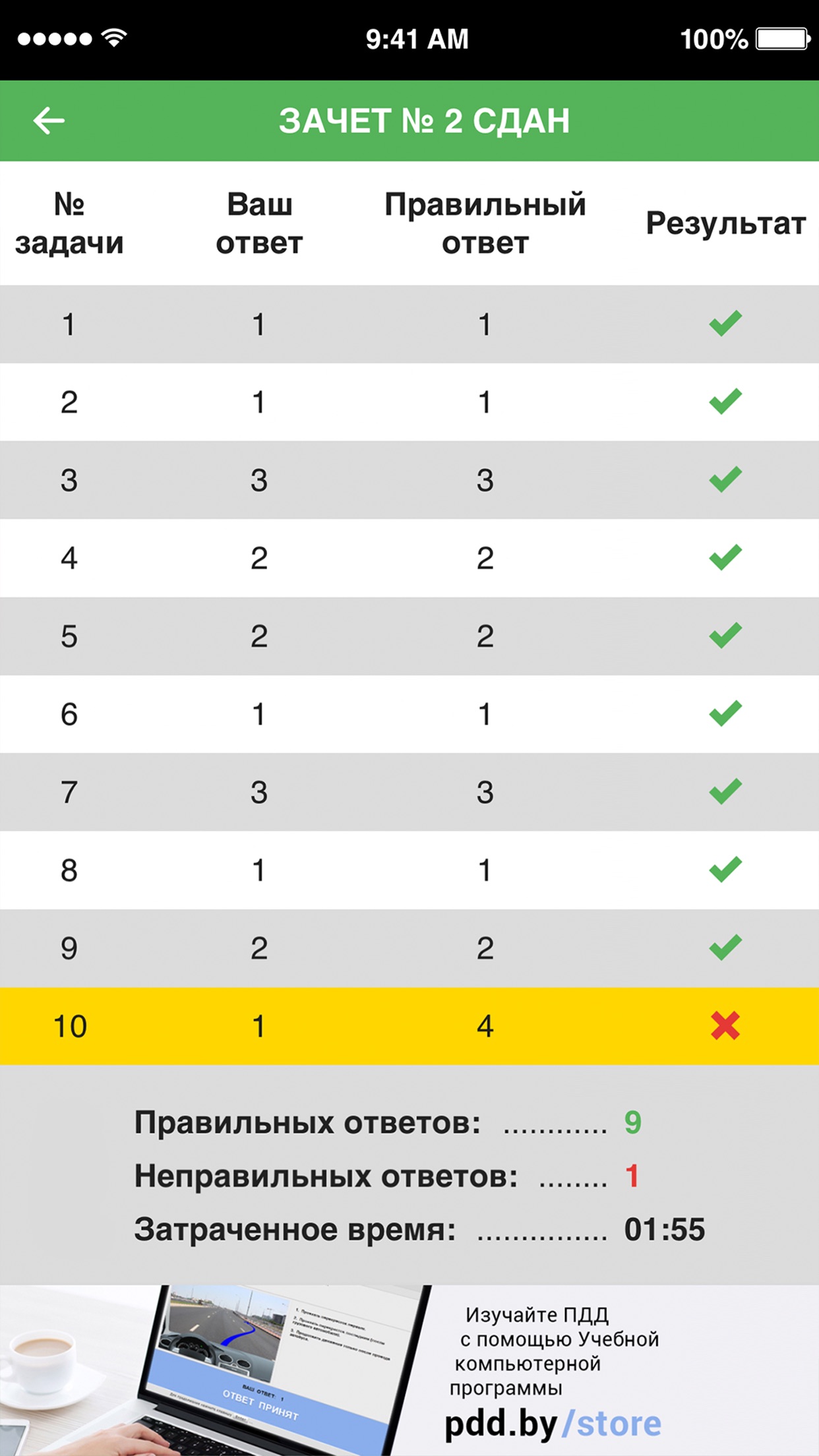 Screenshot 5 of Тест ПДД Беларуси
