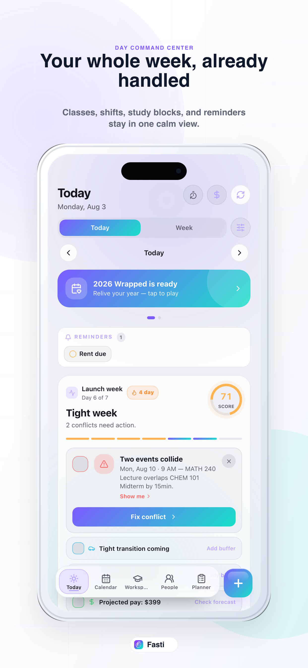 Fasti: Class Schedule Planner screenshot 2