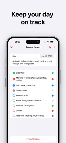 Day Planner: Balance Your Life iPhone screenshot