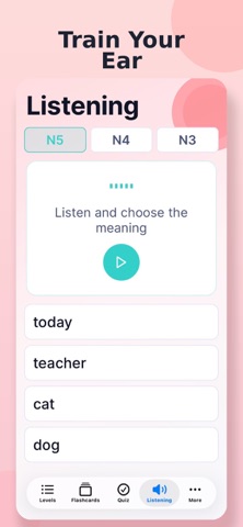 JLPT Vocab Trainer iPhone screenshot