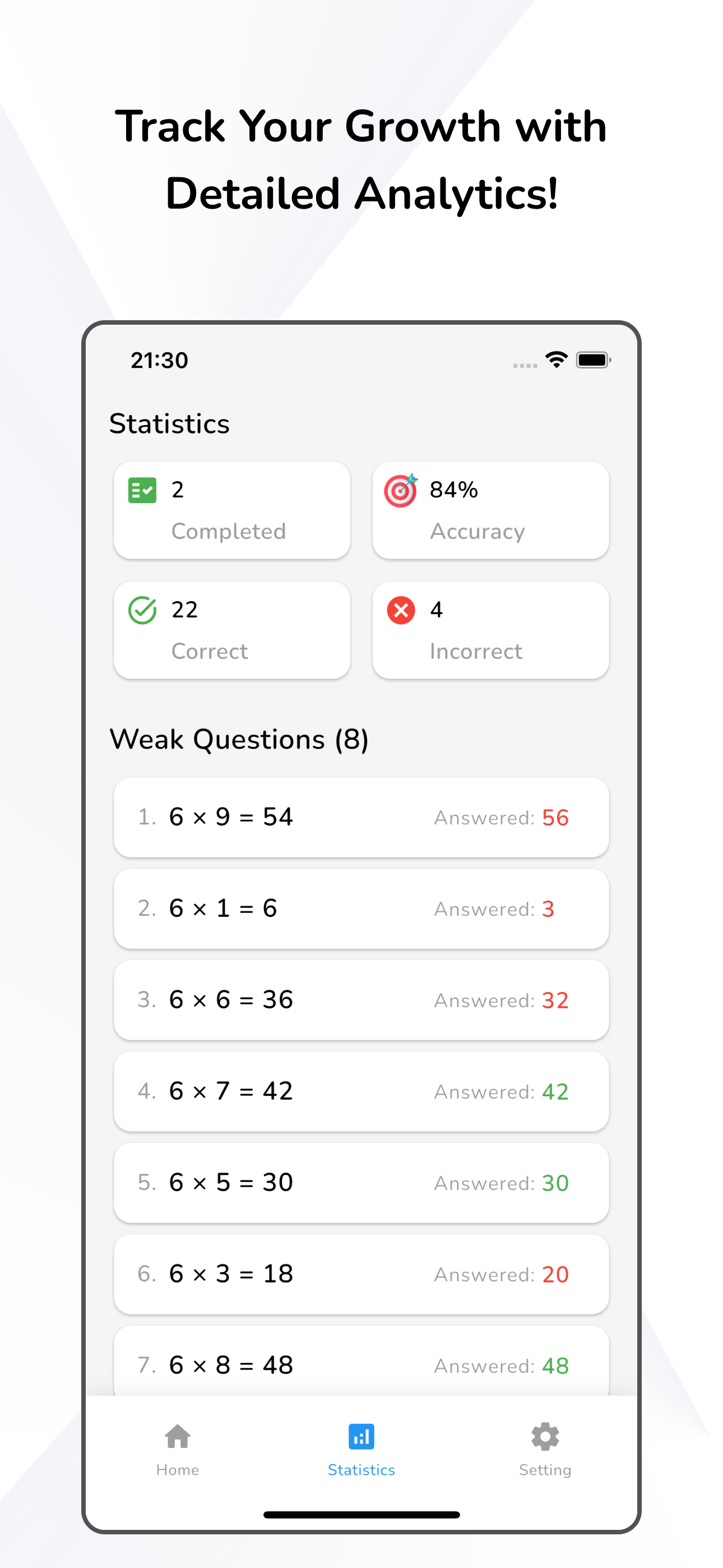 Smart Multiplication Tables screenshot 9