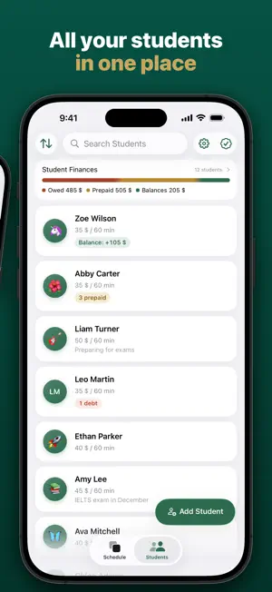 Tutor Planner: Lesson Schedule screenshot 2