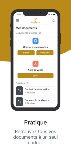 Espace client Homeria screenshot 2