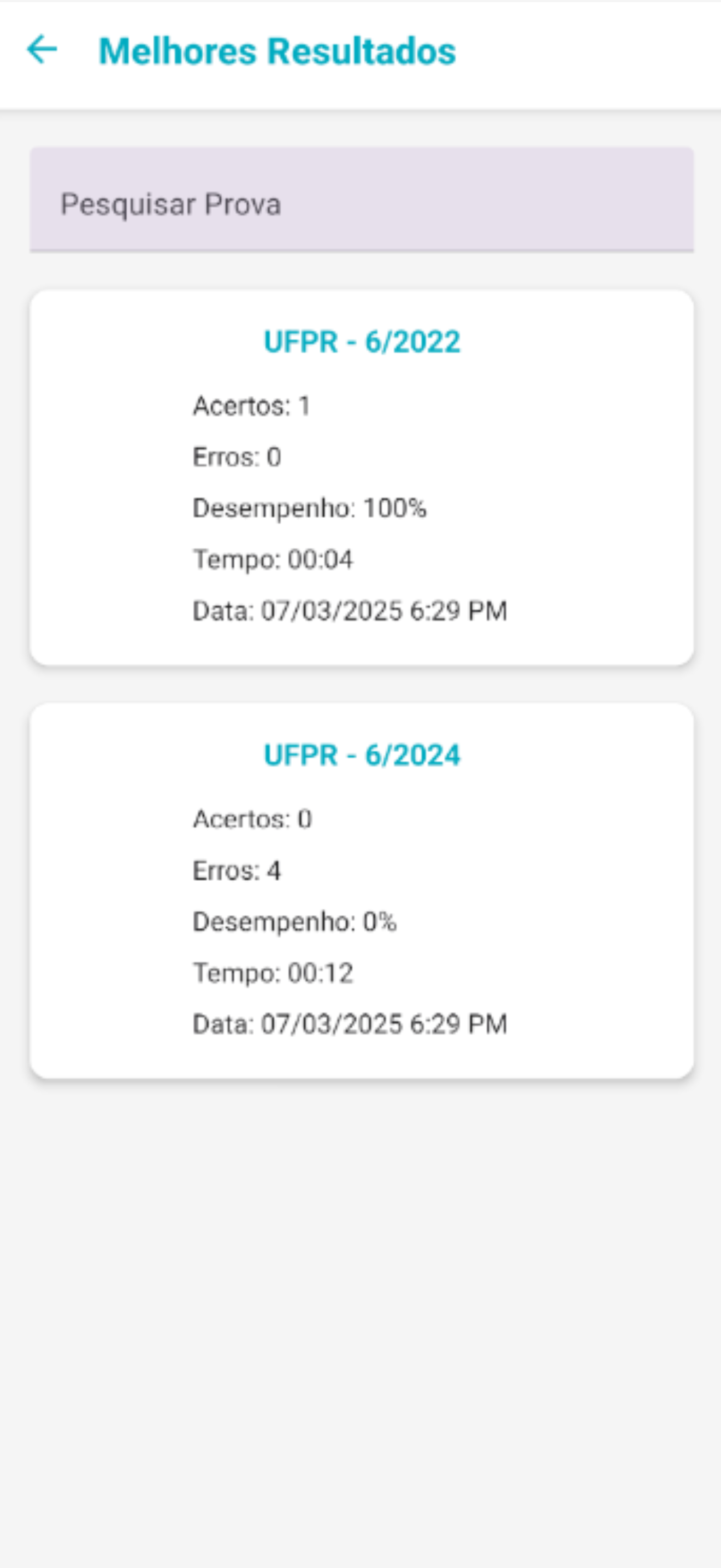 Simulados Vestibular