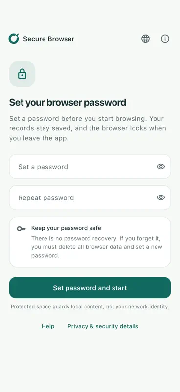 Secure Browser: App Lock screenshot 1 of 4