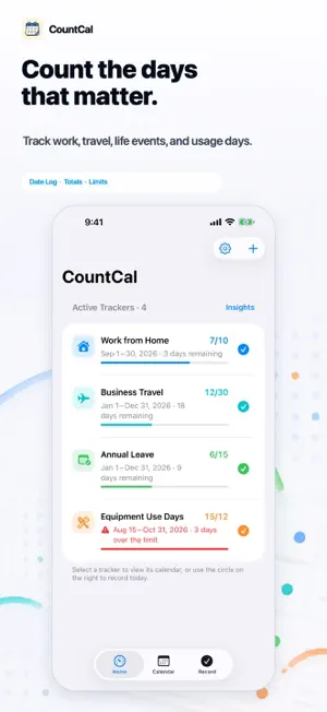 CountCal: Day Tracker screenshot 1