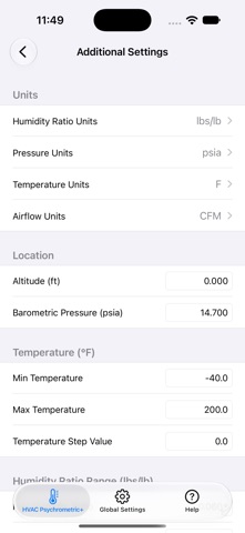 HVAC Psychrometric LT Screenshot 3 of 10