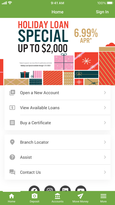 Filer Credit Union Screenshot