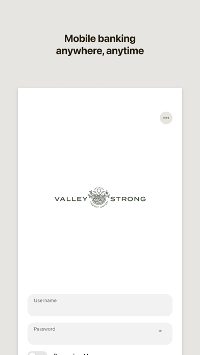 Valley Strong Mobile Banking Screenshot