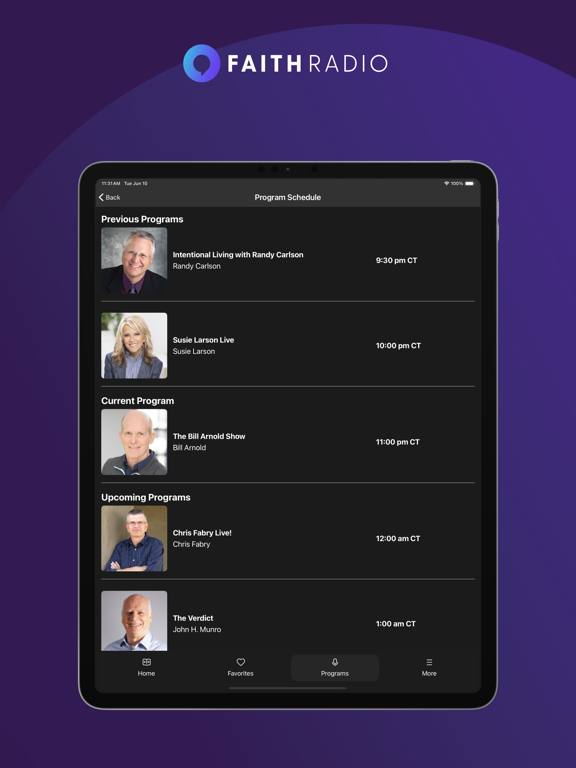Faith Radio Network iPad screenshot 5 - Lifestyle app