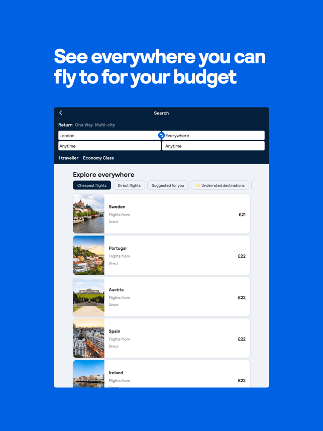 ‎Skyscanner: Flights & Travel Screenshot