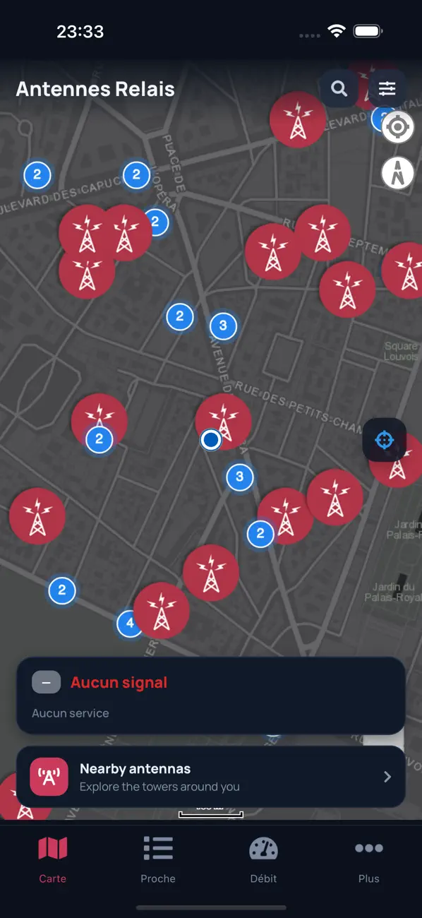 Screenshot #1 pour Carte des Antennes Relais