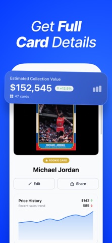 CardSense: Sports Card Scanner iPhone screenshot