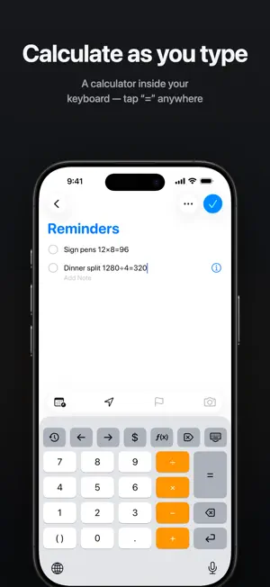 SumKey: Calculator Keyboard screenshot 1