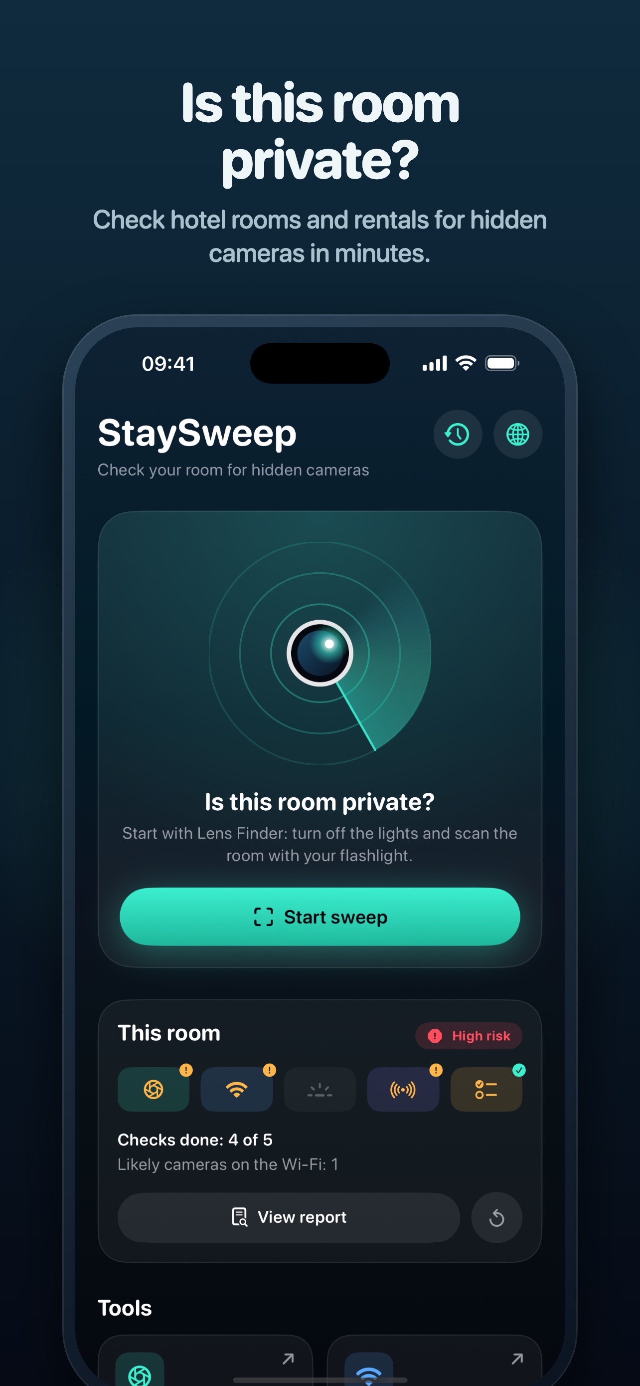 Screenshot 1 of StaySweep: Spy Camera Finder
