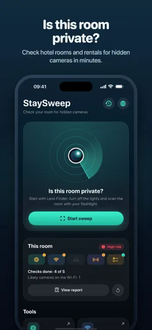 StaySweep: Spy Camera Finder screenshot 1