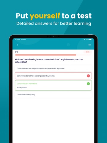 CFP Practice Test Pro iPad screenshot