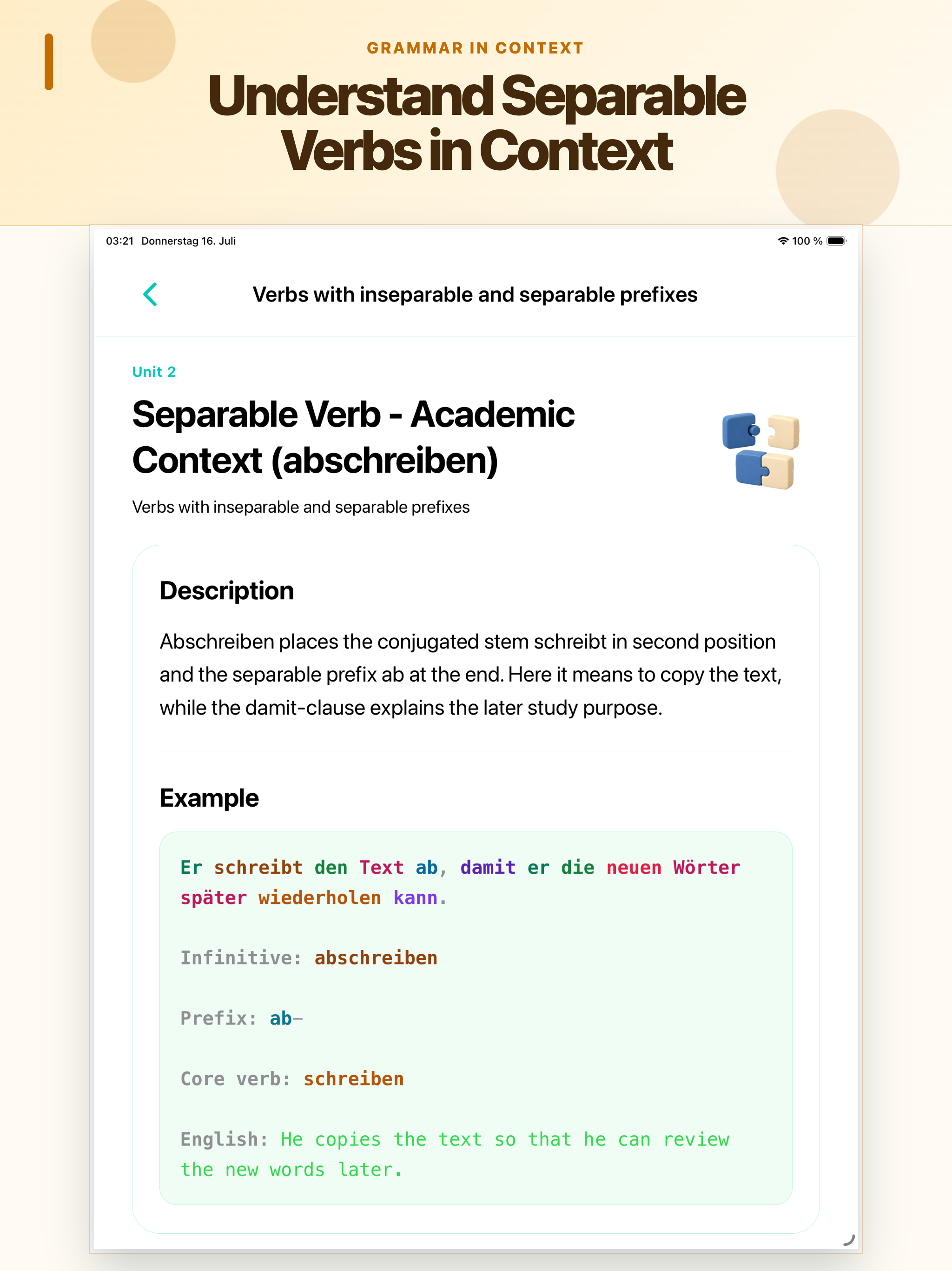 German Verb Tenses screenshot 14