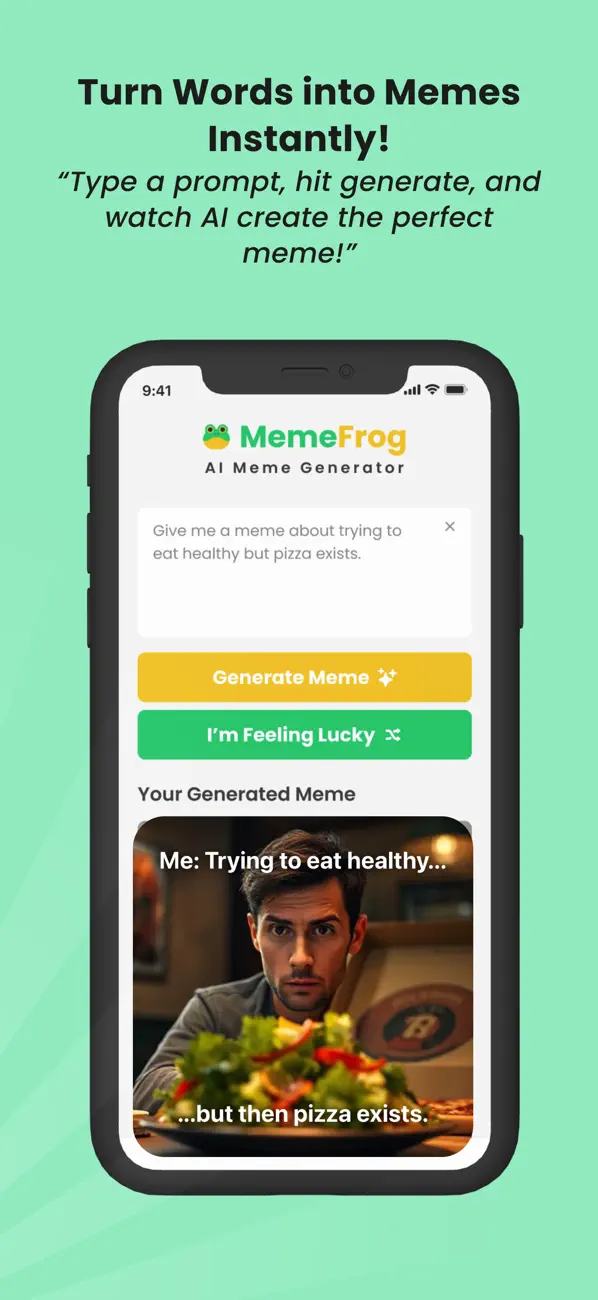 Screenshot #2 pour MemeFrog: AI Meme Generator