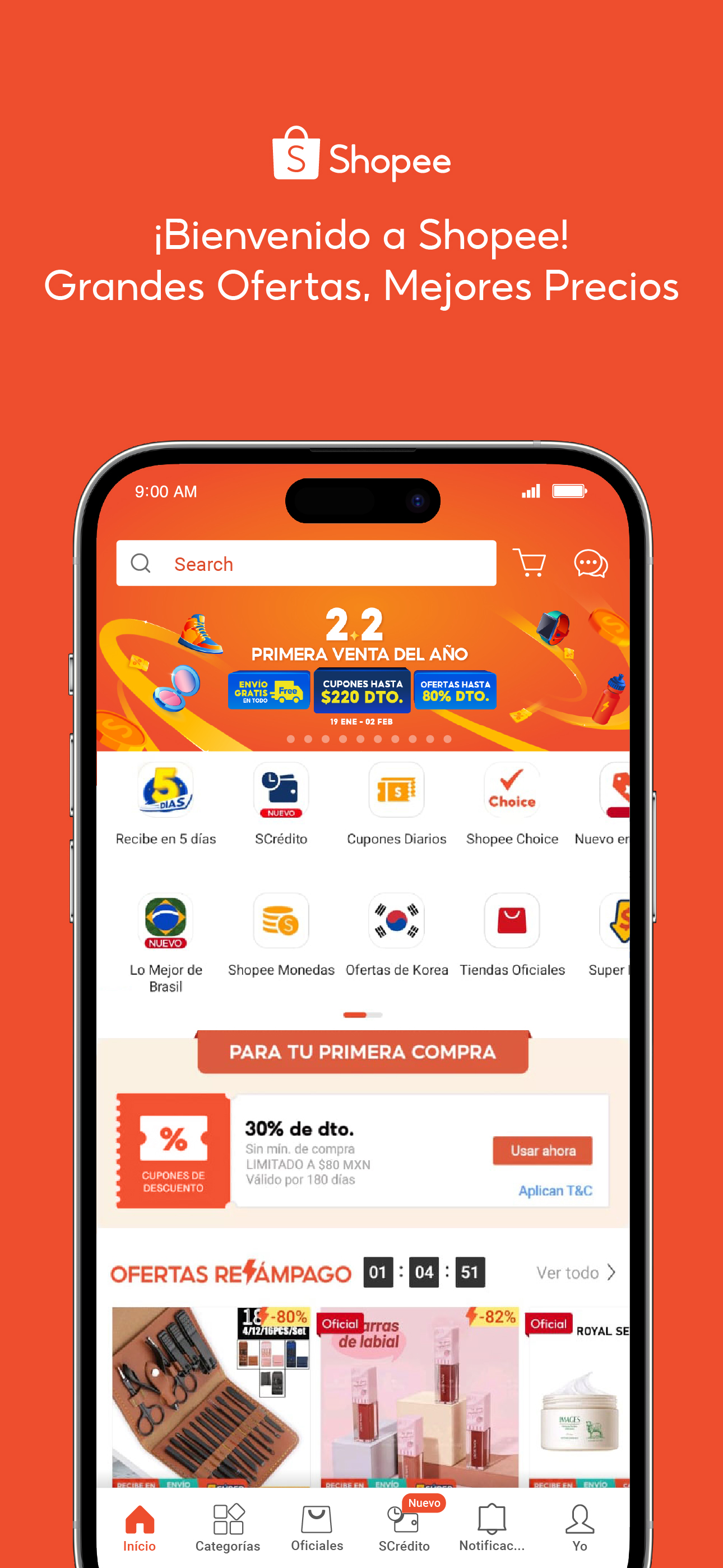 Shopee: 2.2 1ra Venta del Año