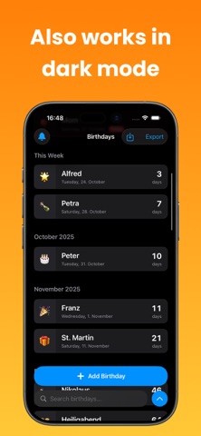 Birthday Calendar & Countdown screenshot