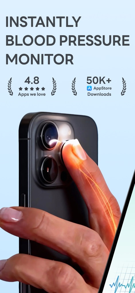 Finger Blood Pressure: BP Mate - Discover how Finger Blood Pressure: BP Mate utilizes a phone's camera for immediate blood pressure estimation and proudly displays its high user rating.