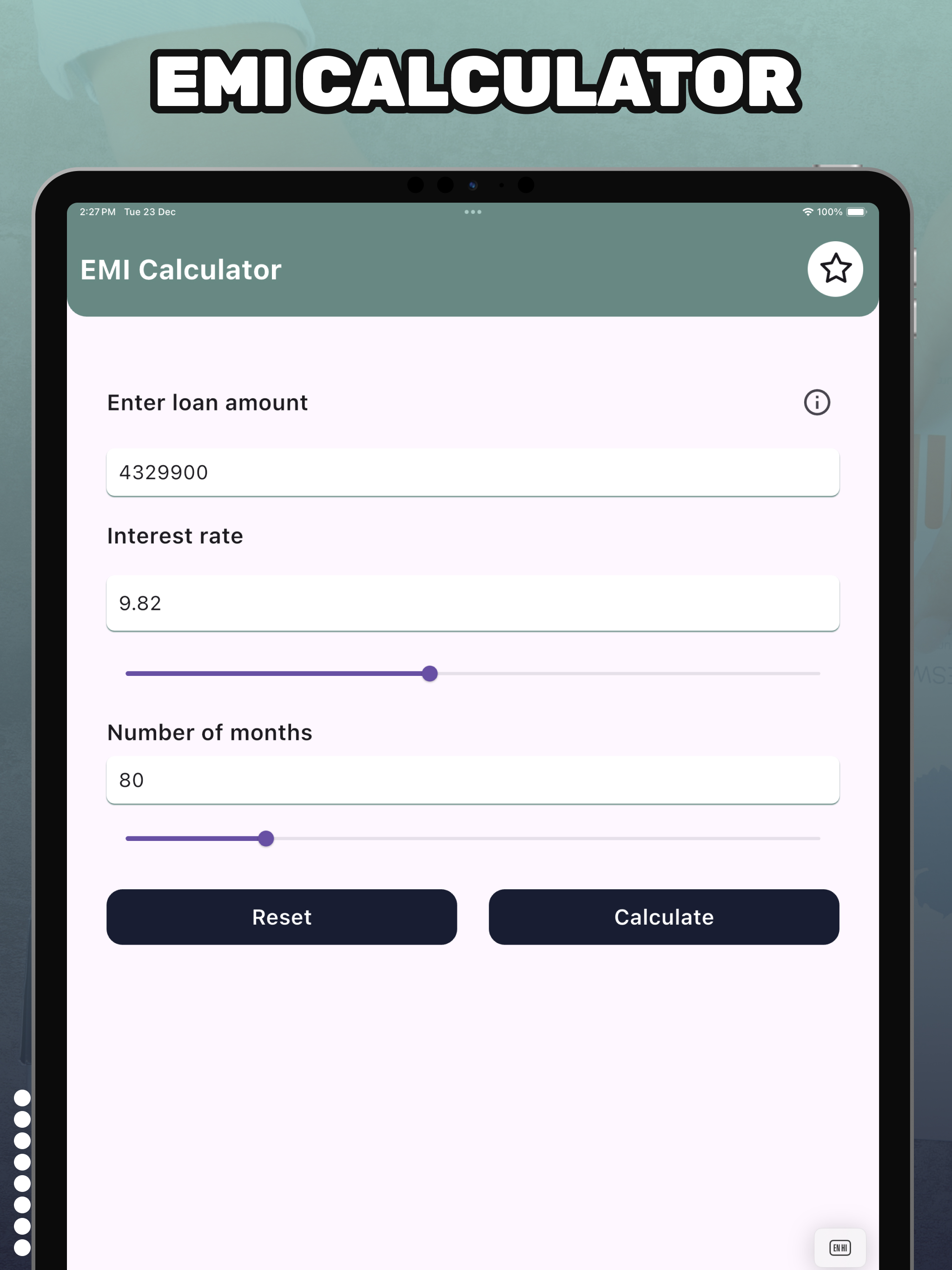 EMI Calculator - Loan Planner*
