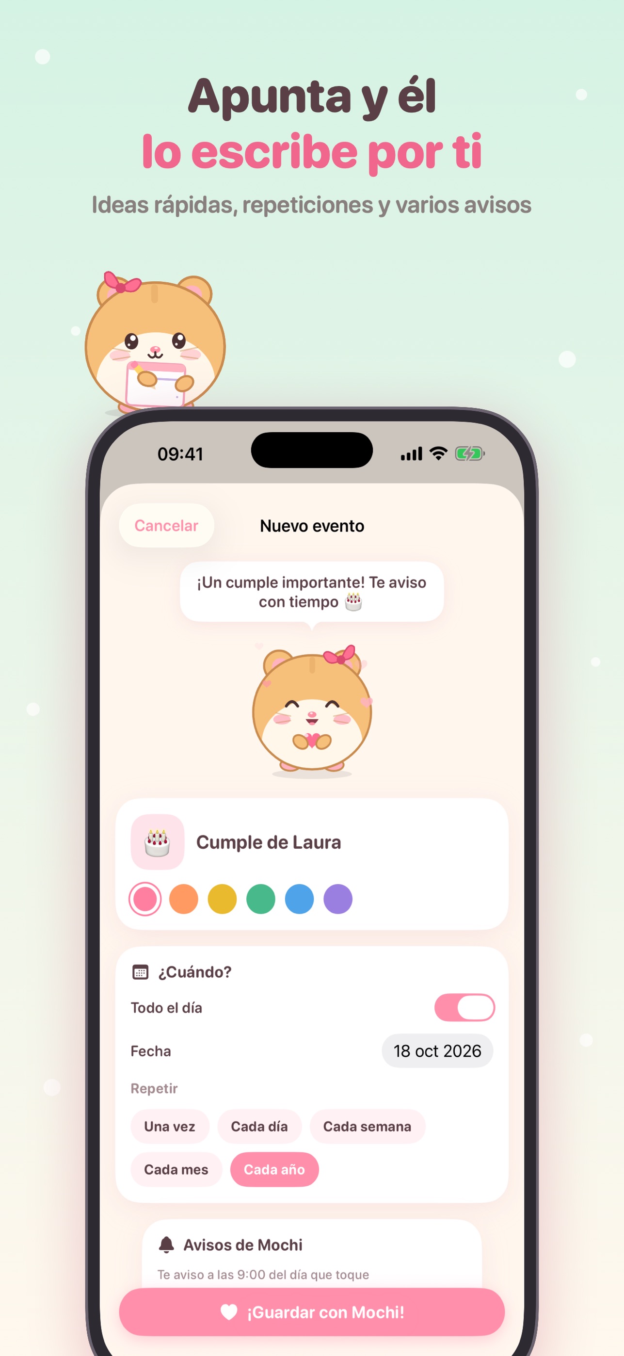 Screenshot 4 of CuteDay: Calendario y Avisos