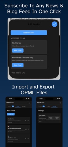 RSS Reader for Safari iPhone screenshot